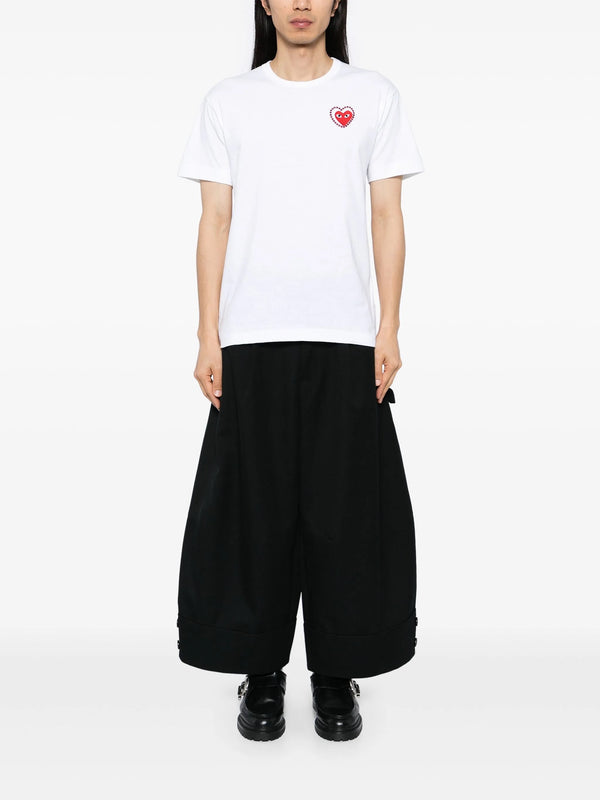 Henrik Vibskov Unisex Metalstone Red Heart T-Shirt - White