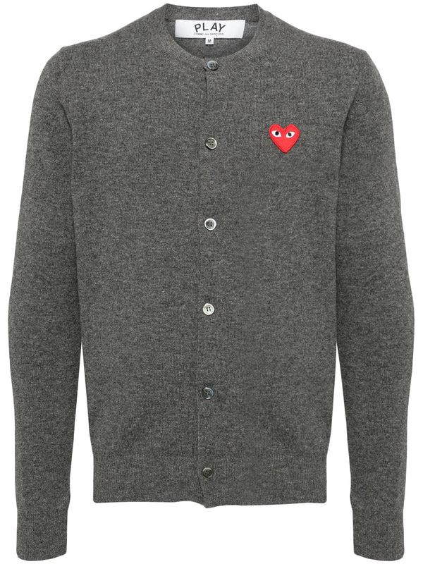 henrik vibskov Unisex Round-Neck Cardigan Red Heart - Grey