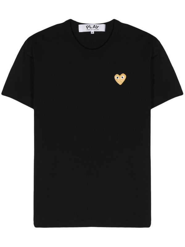 henrik vibskov Unisex Short Sleeve Gold Heart - Black