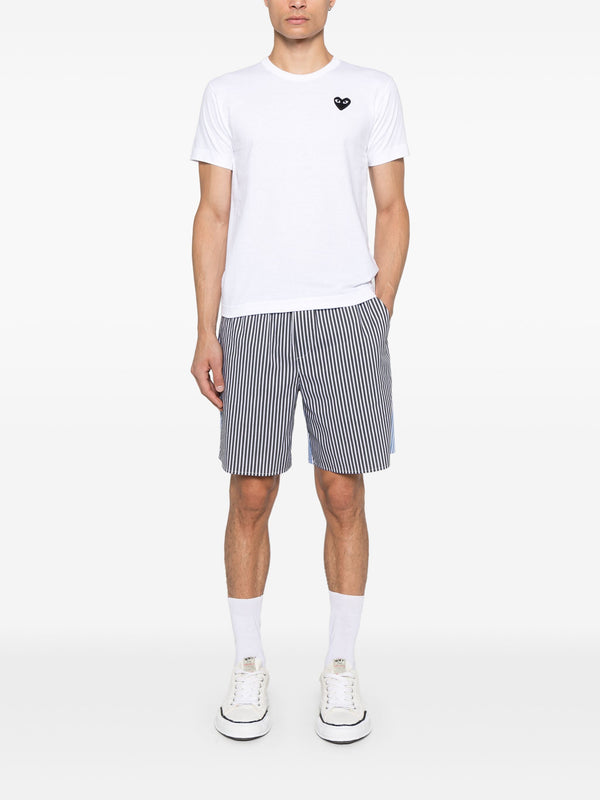 Henrik Vibskov Unisex Short Sleeve T-Shirt Black Heart - White