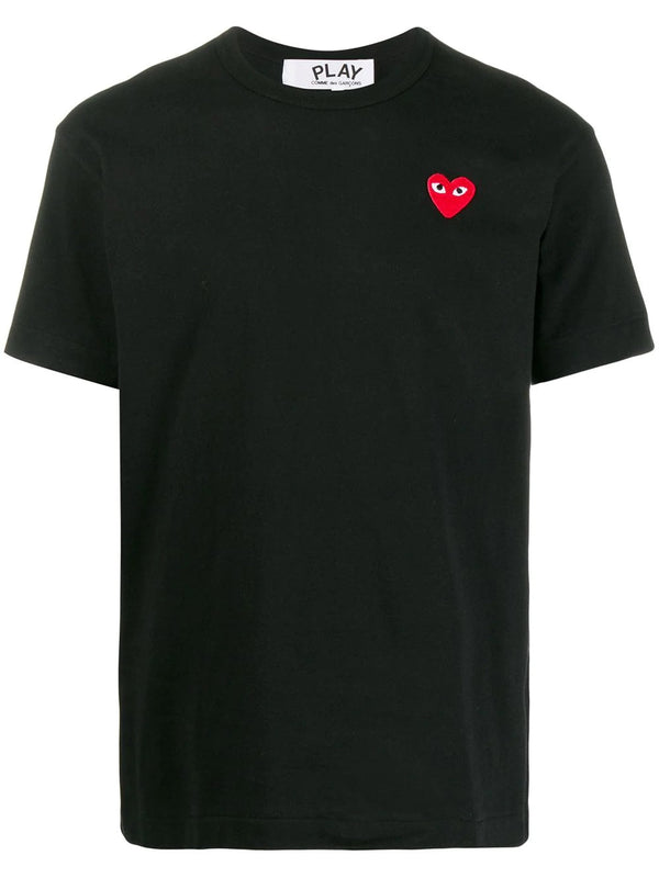 henrik vibskov Unisex Short Sleeve T Shirt Red Heart - Black