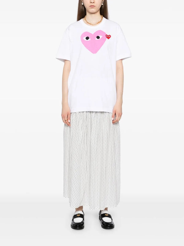Henrik Vibskov Unisex Short Sleeve Tee Big Pink Heart - White