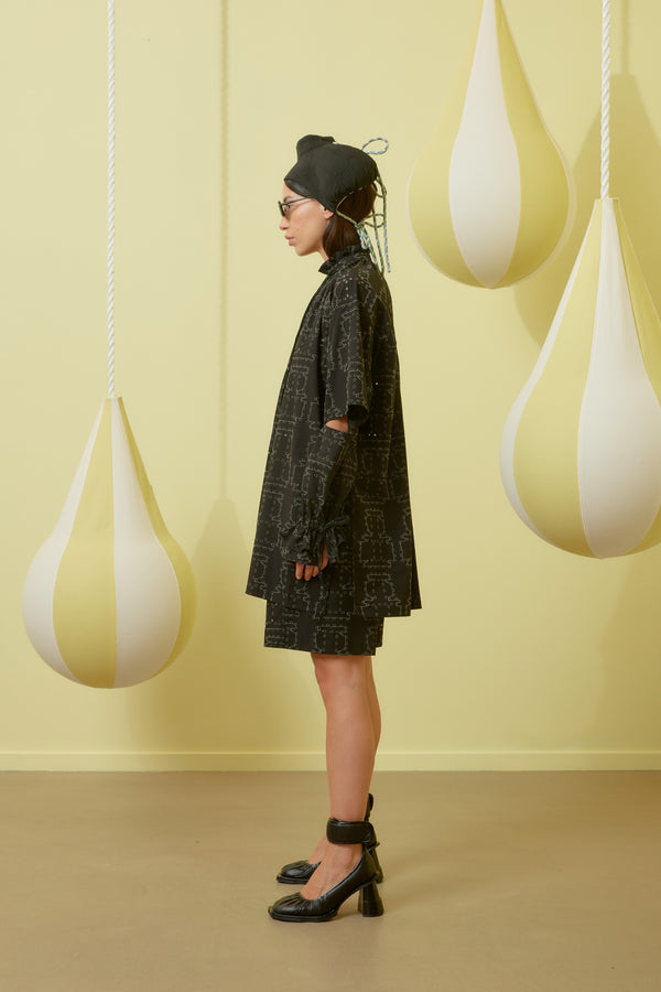 Henrik Vibskov Void Filler Blouse - Black Punched Boxes