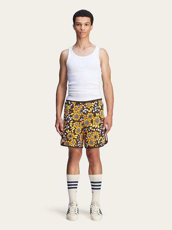 Henrik Vibskov WB Knit Floral Shorts - Black/Orange/White