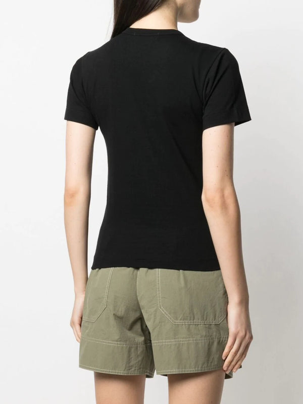 Henrik Vibskov Women's Short Sleeve Tee Gold Heart - Black