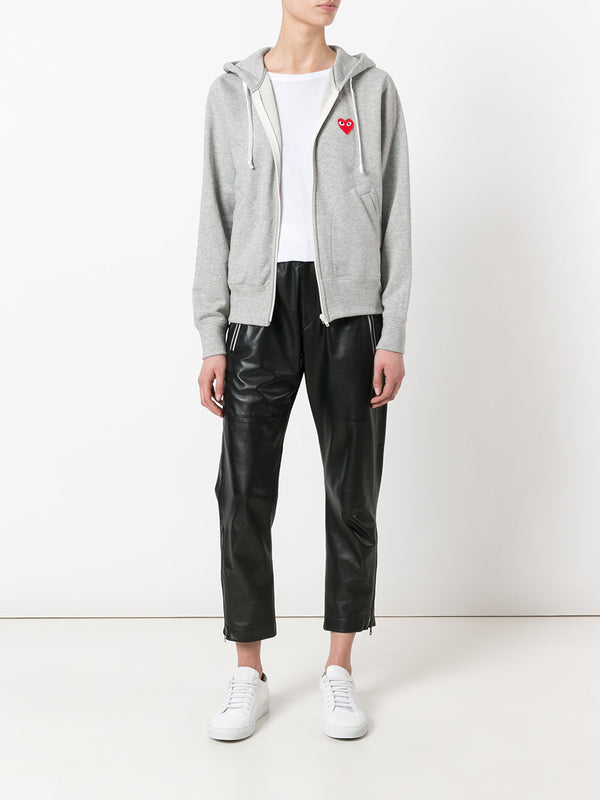 Henrik Vibskov Women's Zipped Hoodie Red Heart - Grey