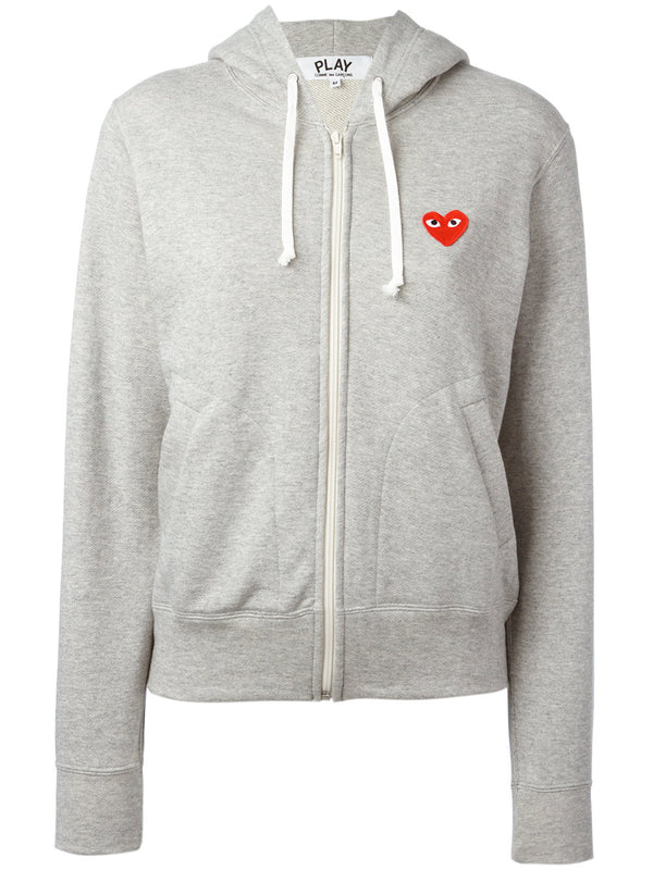 henrik vibskov Women's Zipped Hoodie Red Heart - Grey