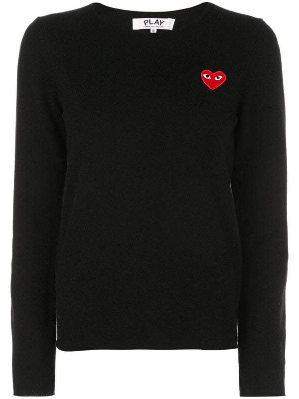 henrik vibskov Womens Crewneck Pullover Red Heart - Black