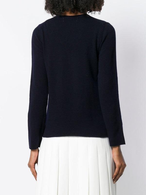 Henrik Vibskov Womens Crewneck Pullover Red Heart - Navy