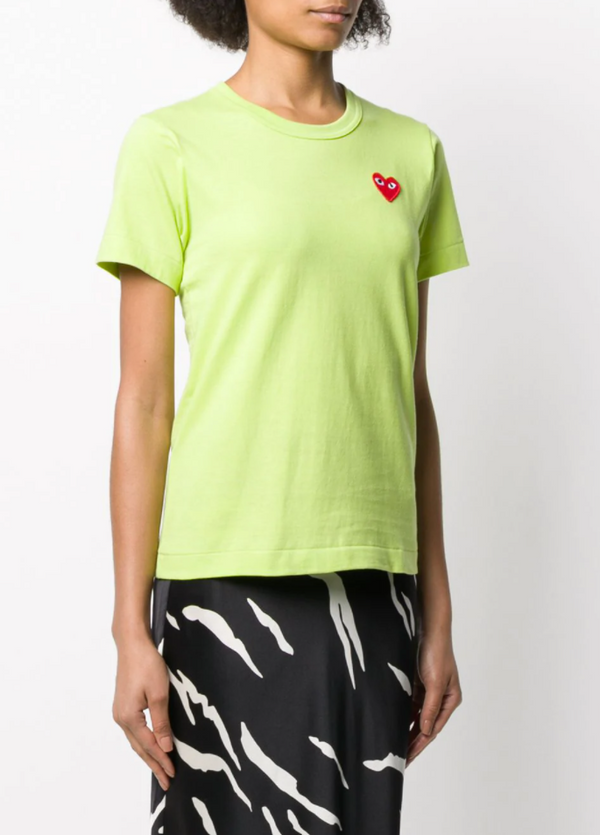 Henrik Vibskov Womens Short Sleeve Tee Red Heart - Lime