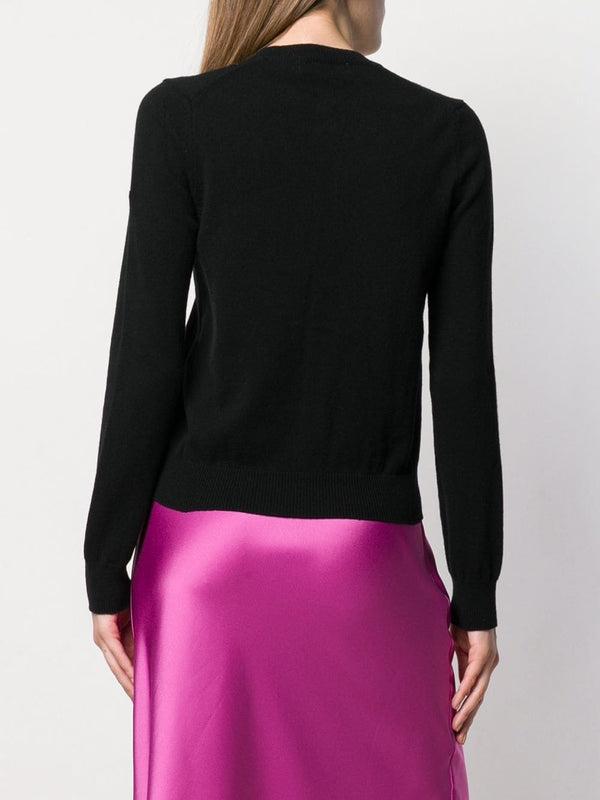 Henrik Vibskov Womens V-Neck Pullover Red Heart - Black