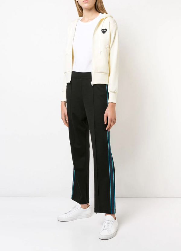 Henrik Vibskov Womens Zipped Hoodie Black Heart - Ivory