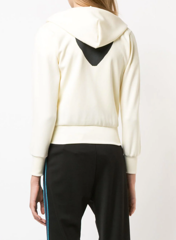 Henrik Vibskov Womens Zipped Hoodie Black Heart - Ivory