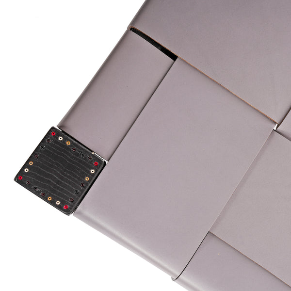 Henry Beguelin Bench Regular Cuoio Incrociato Anthracite