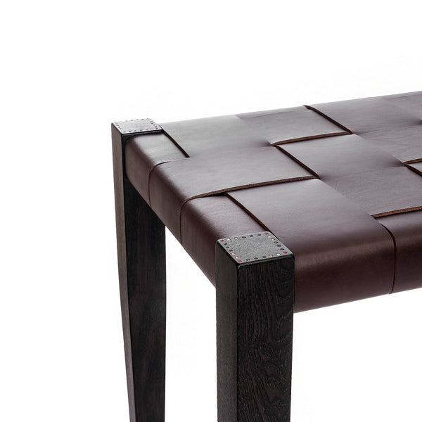 Henry Beguelin Bench Regular Cuoio Incrociato Ebony