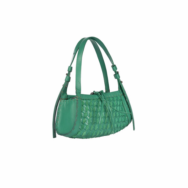 Henry Beguelin Boa Bauletto XS Intreccio 3D Cobalt Green