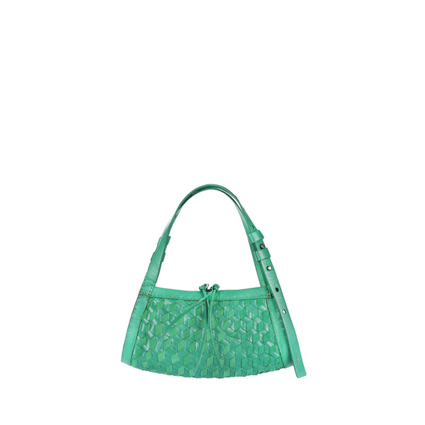 henry beguelin Boa Bauletto XS Intreccio 3D Cobalt Green
