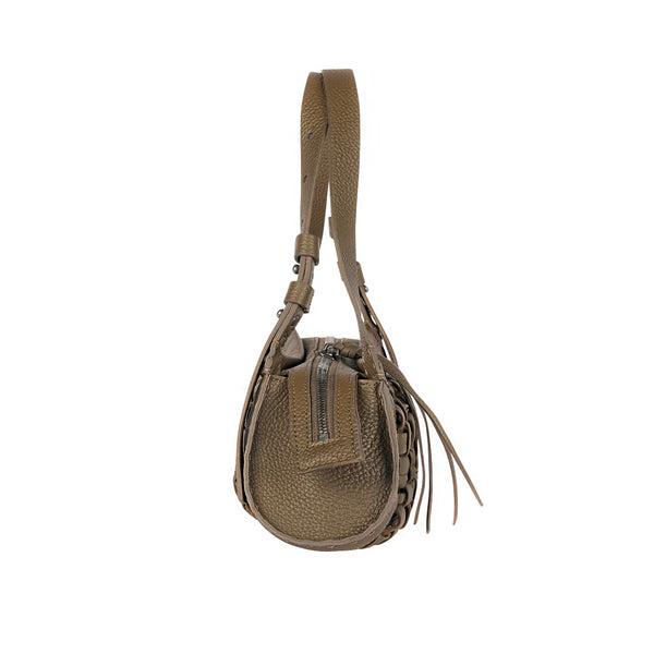 Henry Beguelin Boa Bauletto XS Intreccio Cesta Green Olive