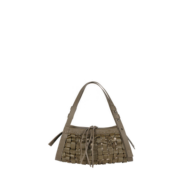 henry beguelin Boa Bauletto XS Intreccio Cesta Green Olive