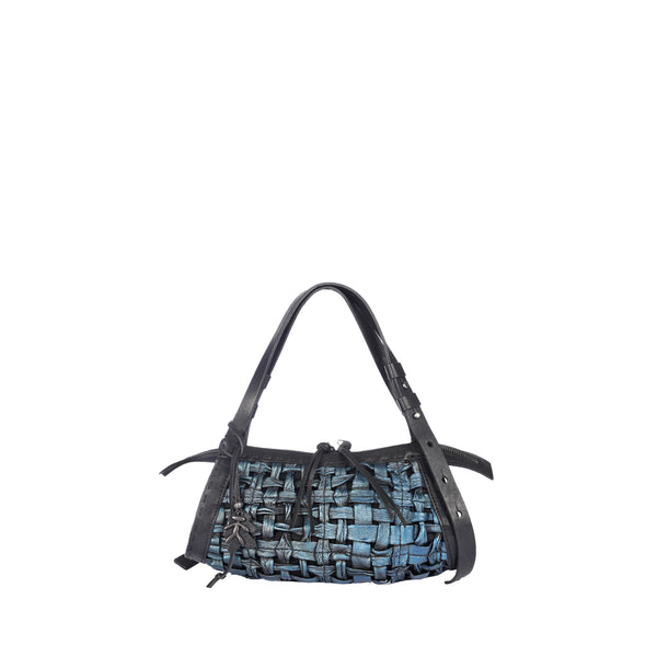 henry beguelin Boa Bauletto XS Intreccio Laminato Teal