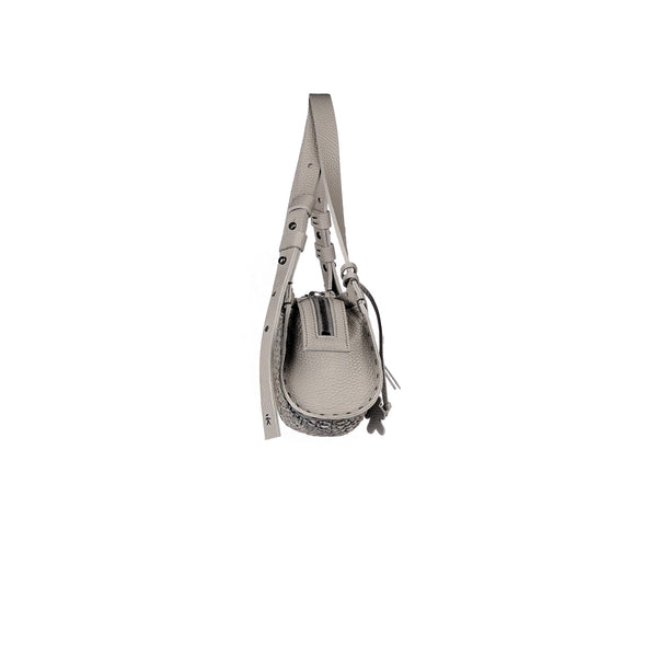 Henry Beguelin Boa Bauletto XS Intreccio Madreperla Light Grey