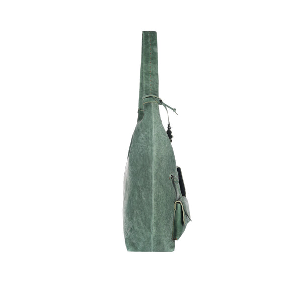 Henry Beguelin Canotta Pocket Zip L Grattato Mint Green