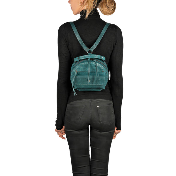 Henry Beguelin Cappelliera Pocket Backpack Old Iron Teal