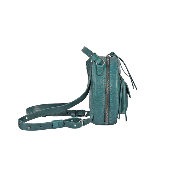 Henry Beguelin Cappelliera Pocket Backpack Old Iron Teal