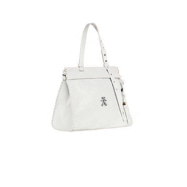 Henry Beguelin Cassandra Shopping Quadro Pieghettato Chalk White