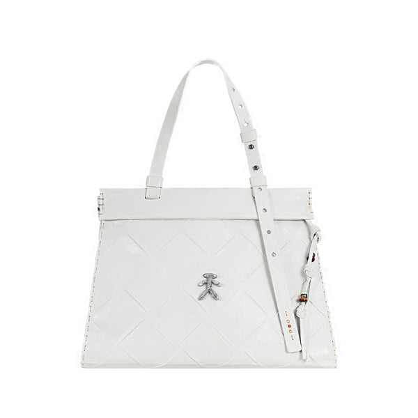 henry beguelin Cassandra Shopping Quadro Pieghettato Chalk White