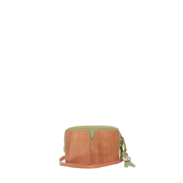 henry beguelin Crystal Bandoliera Cervo Cognac + Sage