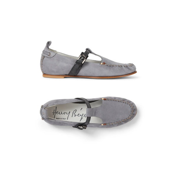 henry beguelin Cut-Out Mocassin Nabuck Resinato Dusty Grey