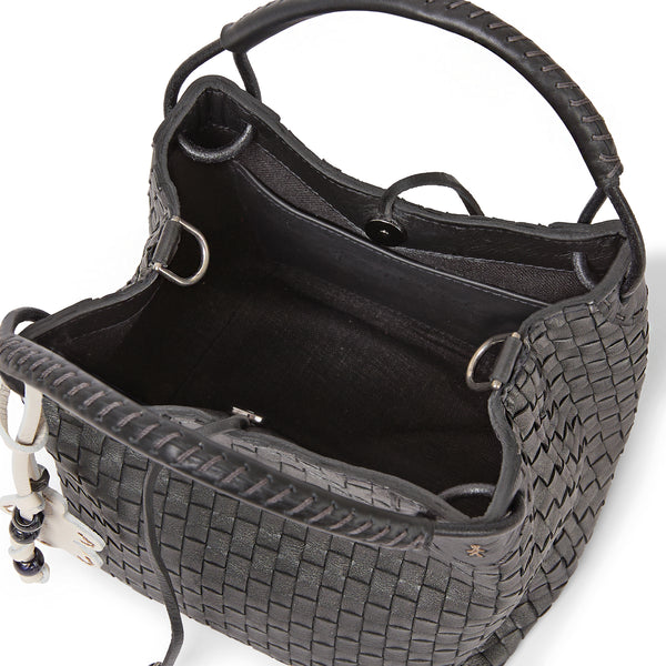 Henry Beguelin Daria Lace S Intreccio Dama Laminato Black