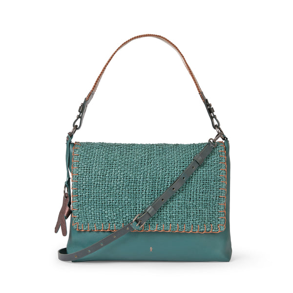 henry beguelin Diva Ricamo M Intreccio Uncinetto Teal