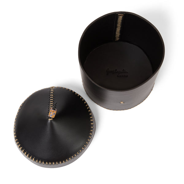 Henry Beguelin Gran Vezir L Round Leather Box Black