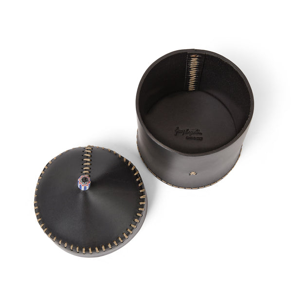 Henry Beguelin Gran Vezir M Round Leather Box Black