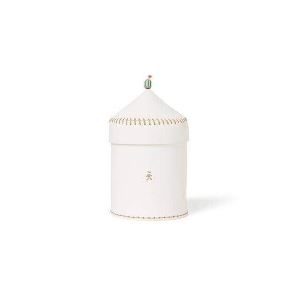 henry beguelin Gran Vezir M Round Leather Box White