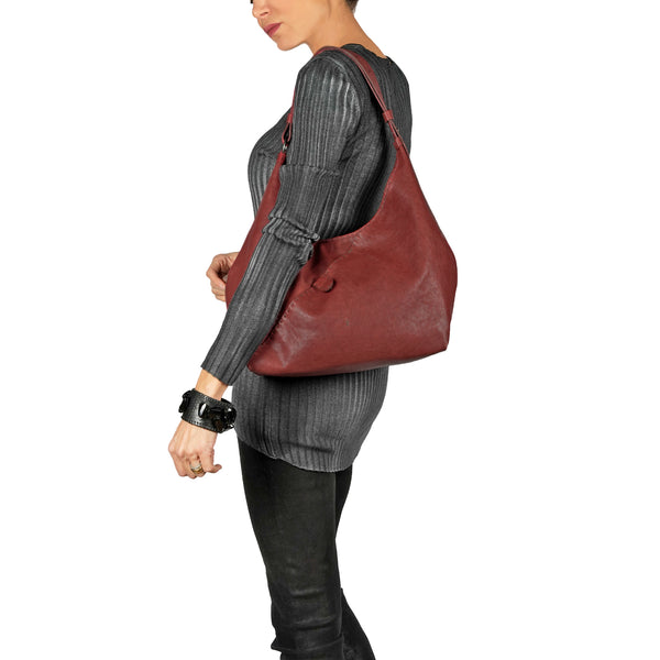 Henry Beguelin Bea Bauletto M Old Iron Burgundy