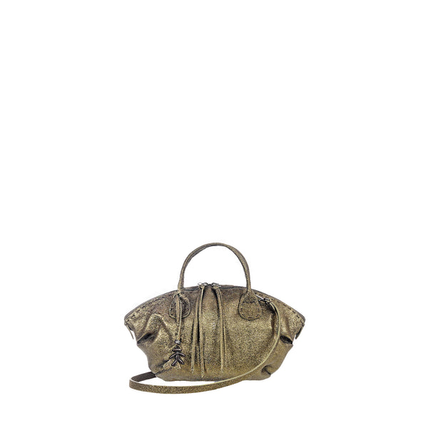 henry beguelin Beauty Bag Vegetal Lamè Bronze