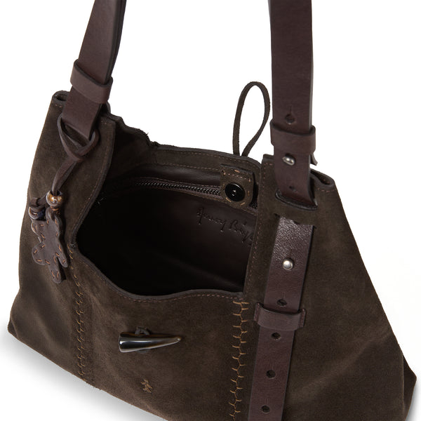 Henry Beguelin Betta M Shoulder Bag Camoscio Beige
