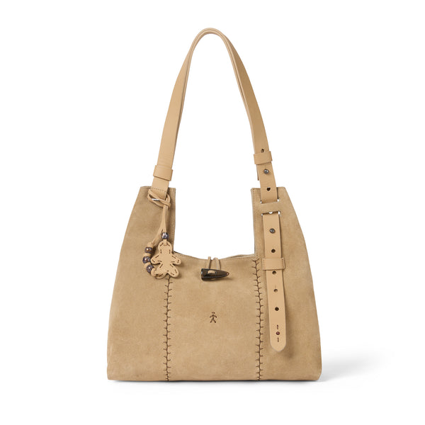 henry beguelin Betta M Shoulder Bag Camoscio Beige