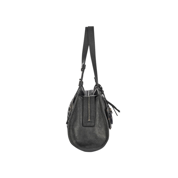 Henry Beguelin Boa Bauletto M Intreccio 3D Black