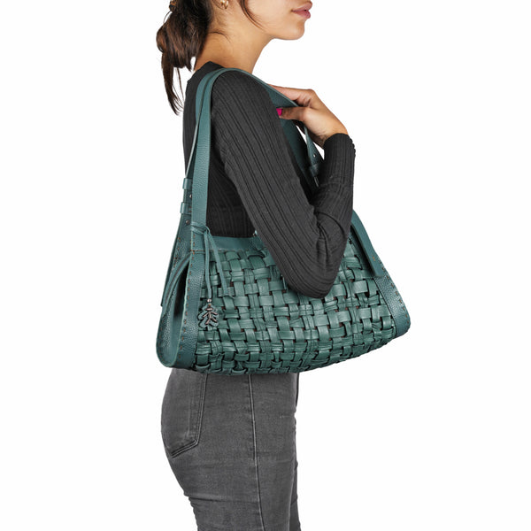 Henry Beguelin Boa Bauletto M Intreccio Cesta Teal