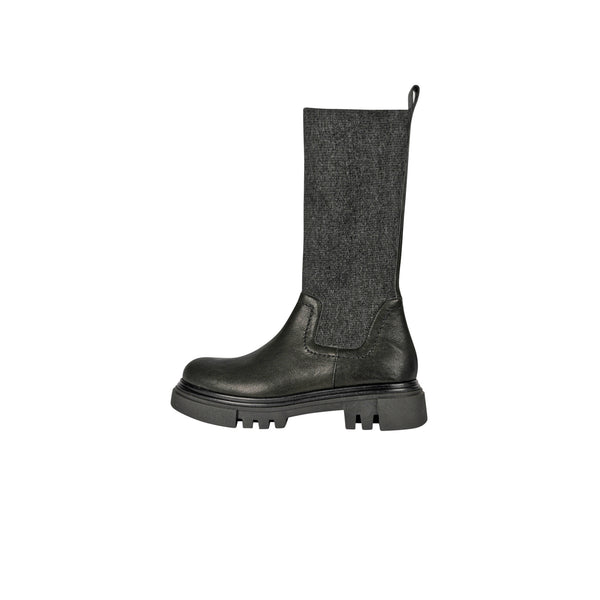 Henry Beguelin Boot Old Iron Stretch Wool Black