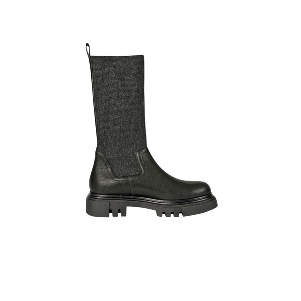 Henry Beguelin Boot Old Iron Stretch Wool Black