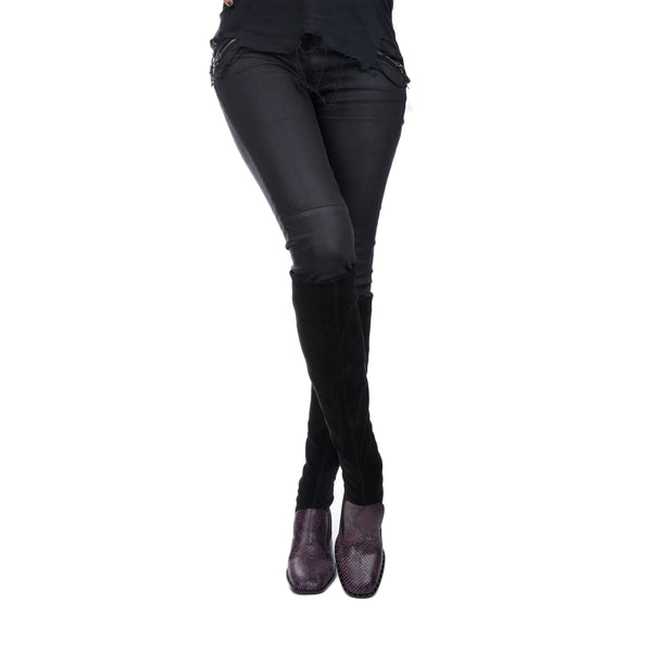 Henry Beguelin Boot Suede Stretch Black