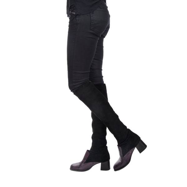 Henry Beguelin Boot Suede Stretch Black