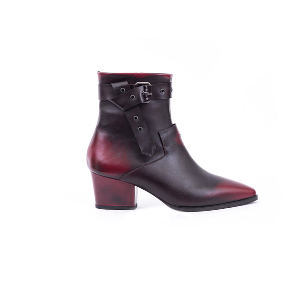 Henry Beguelin Bootie Nodo Spazzolato Burgundy