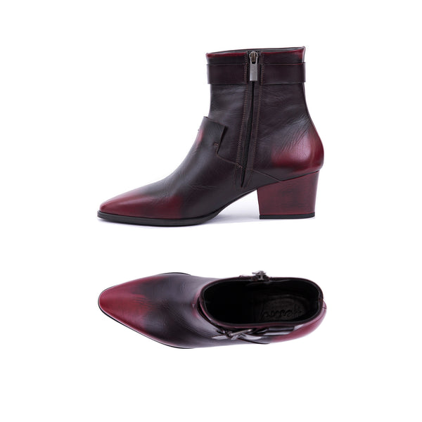 henry beguelin Bootie Nodo Spazzolato Burgundy