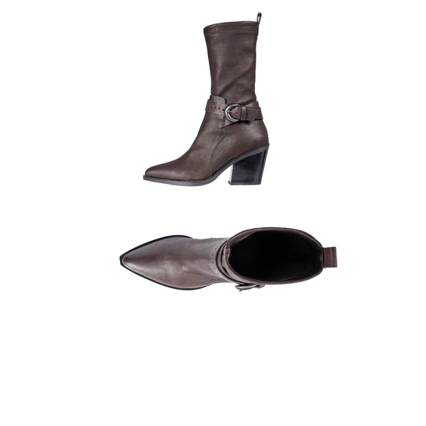 Henry Beguelin Bootie Stretch Nappa Coffee